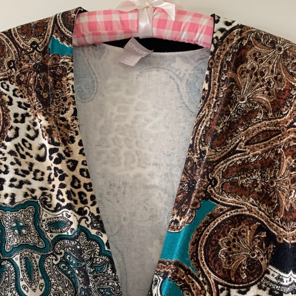 Chico's Multicolor Patterned Cardigan - image 6